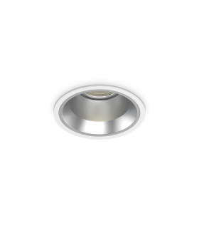 Foco empotrable Off Metal aluminio blanco 1 bombilla 7,6cm