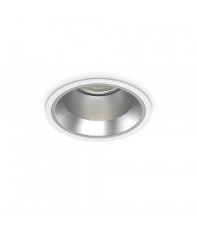 Foco empotrable Off Metal aluminio blanco 1 bombilla 10cm