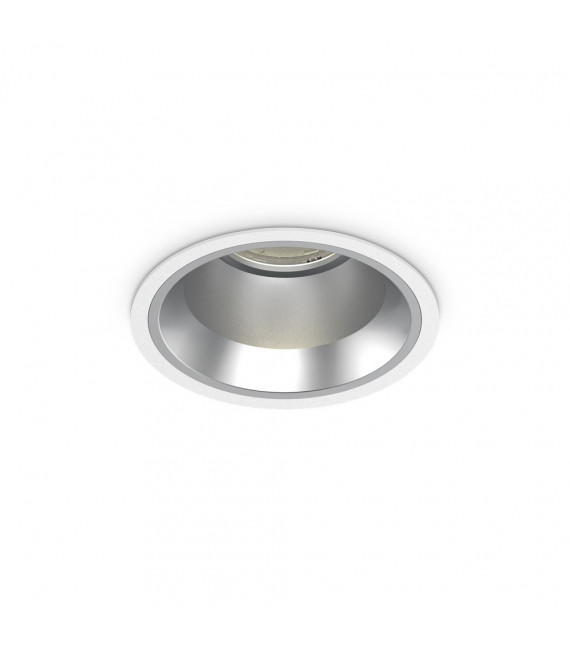 Foco empotrable Off Metal aluminio blanco 1 bombilla 10cm