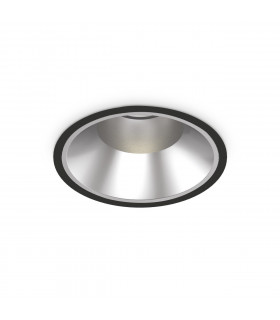 Foco empotrable Off Metal, aluminio Negro 1 bombilla 13,2cm