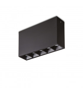 Spot Downlight Lika Metal, Aluminium Schwarz 1 Glühbirne 8cm