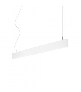 Linus integrated LED suspension 1 bulb Metal, white aluminum
