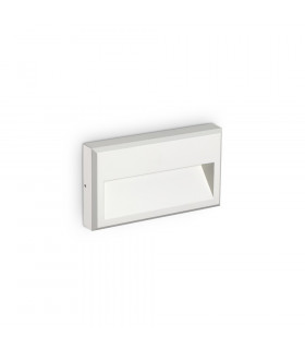 Aplique Febe Glass, metal blanco 1 bombilla 13cm