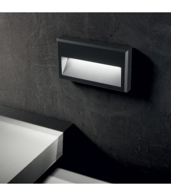 Aplique Febe Glass, metal blanco 1 bombilla 13cm
