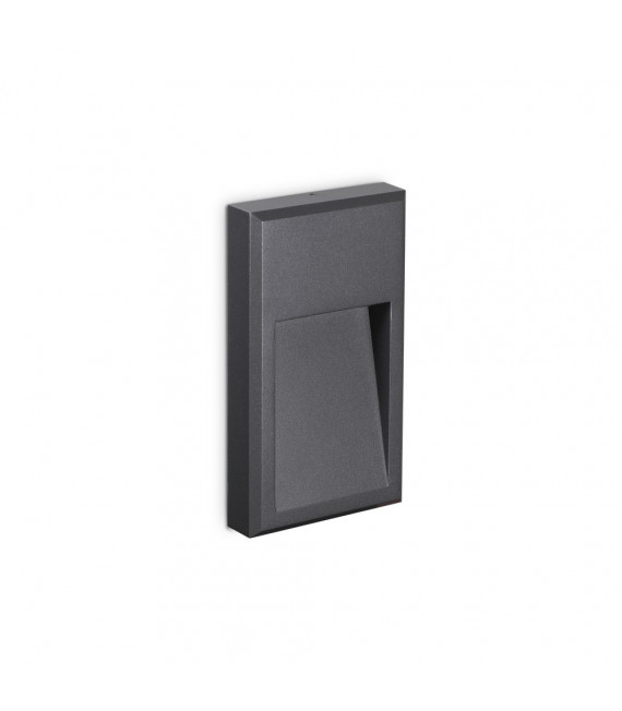 Applique murale Febe Verre,métal Anthracite 1 ampoule 22,5cm