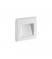 Recessed garden wall light Wire Glass, metal, white aluminum 1 bulb 9cm