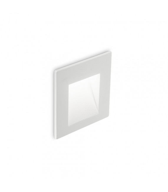 Recessed garden wall lamp Bit Metal, white aluminum 1 bulb 7cm