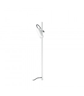 Hub paletto da giardino Metallo, alluminio bianco 1 lampadina 110cm