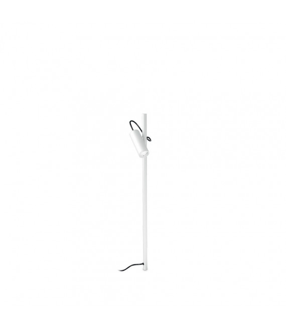Hub Gartenpoller Metall, Weißaluminium 1 Glühbirne 74,5cm