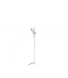 Hub garden bollard Metal, white aluminum 1 bulb 74.5cm