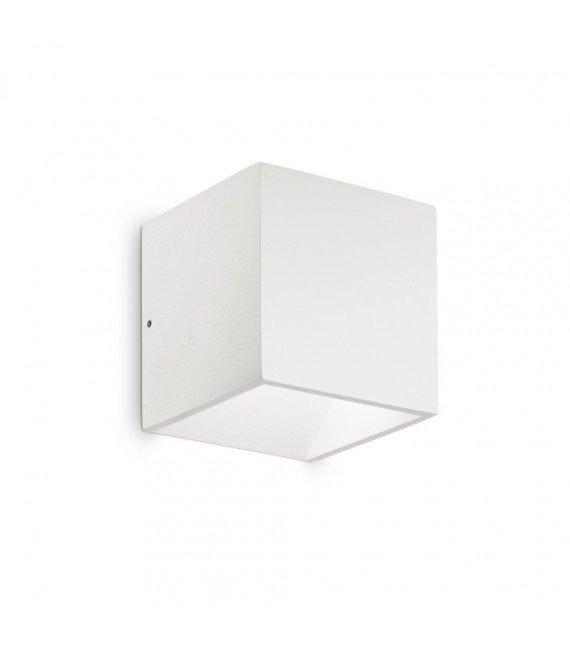 Garden wall lamp Rubik Metal, white aluminum 1 bulb 10cm