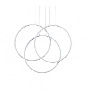 Suspension LED intégré Frame Métal,aluminium blanc 1 ampoule cm