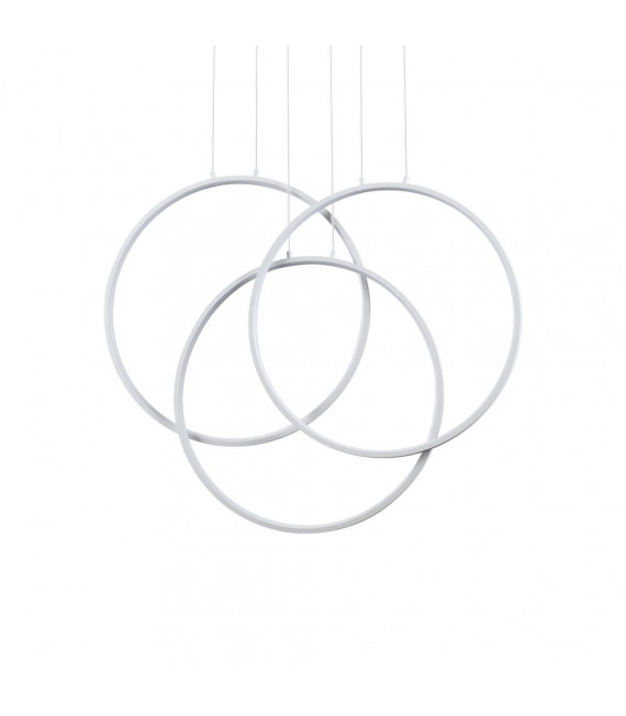 Suspension LED intégré Frame 1 ampoule Métal,aluminium blanc