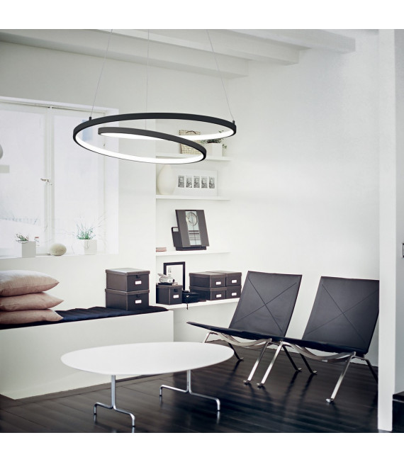 Sospensione LED integrata Oz 1 lampadina Metallo, plastica Oro