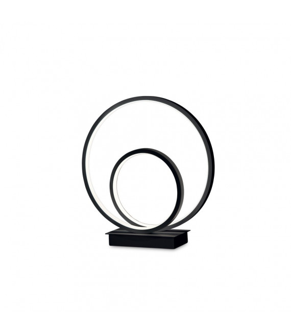 Lámpara LED integrada Oz Metal, plástico Negro 1 bombilla 31cm