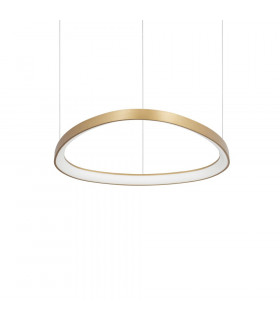 Suspensión LED integrada Gemini 1 bombilla Metal, plástico Latón