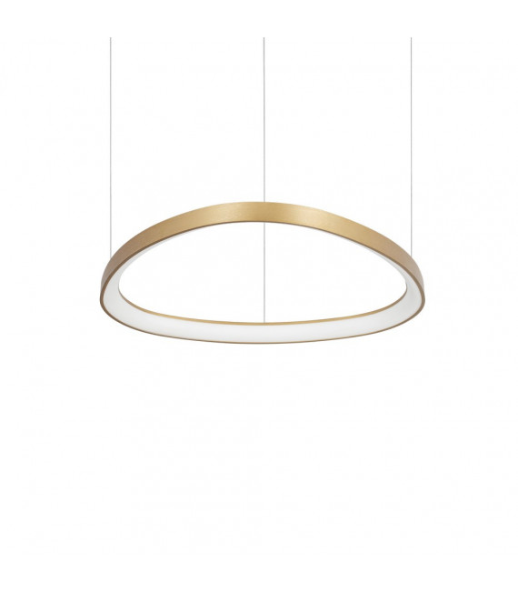Sospensione LED integrata Gemini 1 lampadina Metallo, plastica Ottone