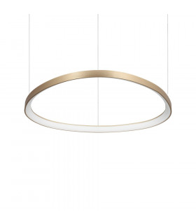 Suspensión LED integrada Gemini 1 bombilla Metal, plástico Latón