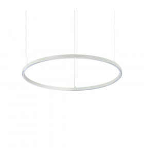 Oracle integrated LED suspension 1 bulb Metal, aluminium, white plastic