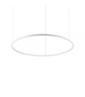 Oracle integrated LED suspension 1 bulb Metal, aluminium, white plastic