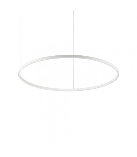 Sospensione LED integrata Oracle 1 lampadina Metallo, alluminio, plastica bianca