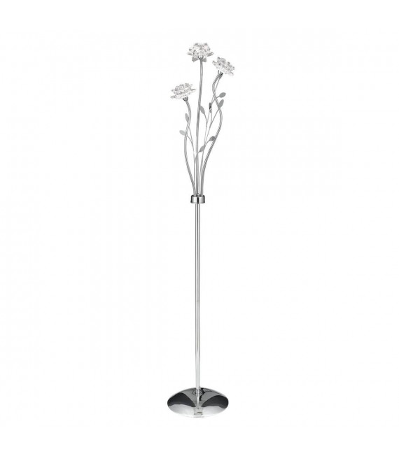 Lampada da terra Bellis, in cromo e vetro