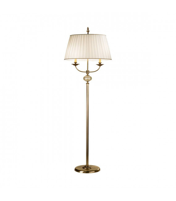 Lampadaire classique ASCOT laiton antique 2 ampoules