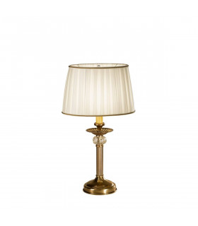 Lámpara de mesa clásica ASCOT latón antiguo 1 bombilla
