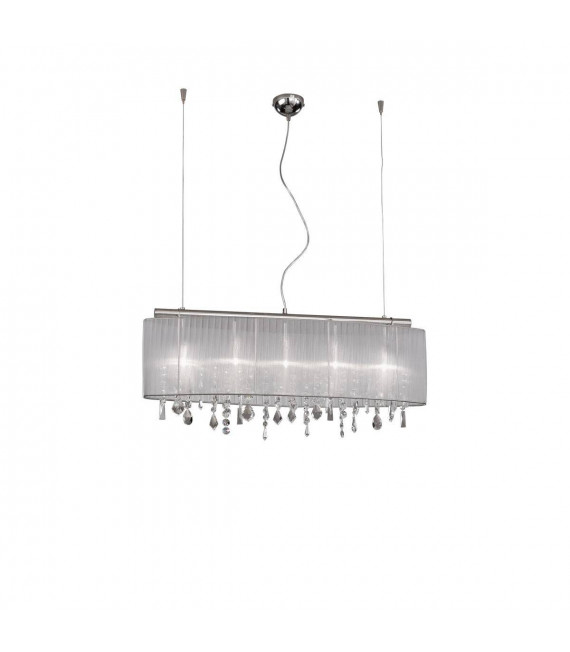 Suspension en cristal PARALUME chrome 5 ampoules