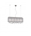 Suspension en cristal PARALUME chrome 5 ampoules