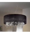 Chandelier en cristal PARALUME chrome 9 ampoules