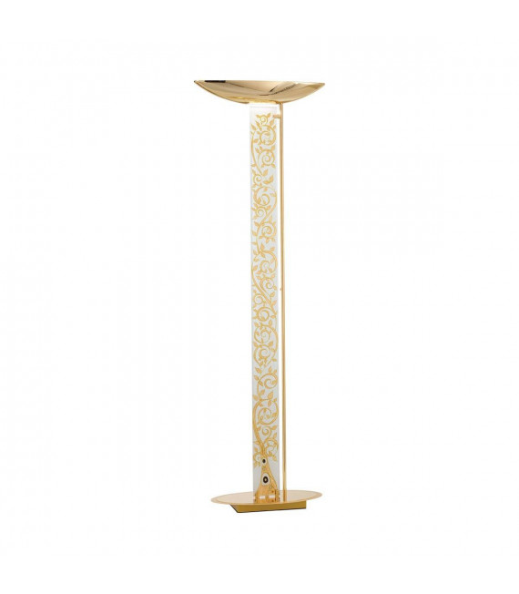 Lampada da terra design DELPHI Gold 24 carati 2 lampadine