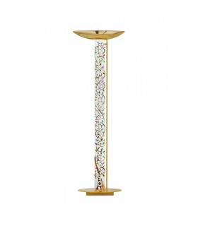 Lampadaire design DELPHI Or 24 Carats 2 ampoules
