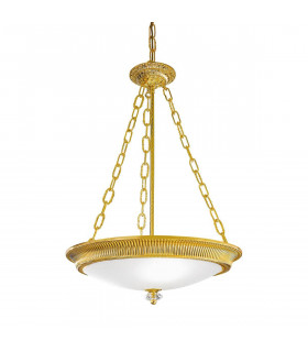 Lampada a sospensione classica MILORD 24 carati in oro 3 lampadine