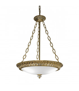 Suspension classique MILADY laiton antique 3 ampoules