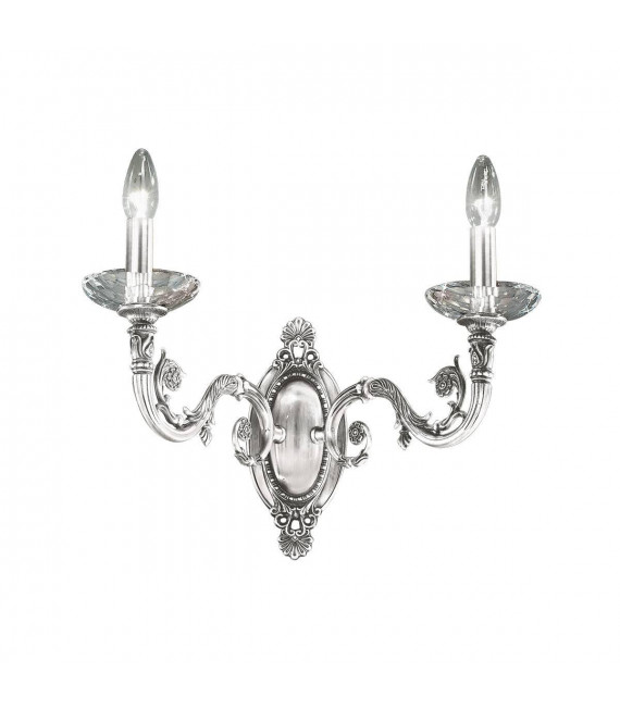 Applique murale classique CONTARINI chrome 2 ampoules