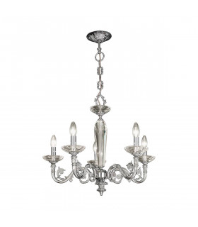 Lampadario classico CONTARINI cromato 5 lampadine
