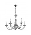 Chandelier classique PISANI chrome 5 ampoules