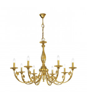 Candeliere classico PISANI in oro francese 8 lampadine