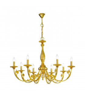 Klassischer Kerzenhalter PISANI 24 Karat Gold 8 Glühbirnen