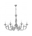 Chandelier classique PISANI chrome 8 ampoules