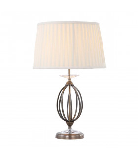 Flurlampe mit schwarzem Textilschirm