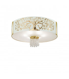 Plafonnier design EMOZIONE Or 24 Carats 6 ampoules
