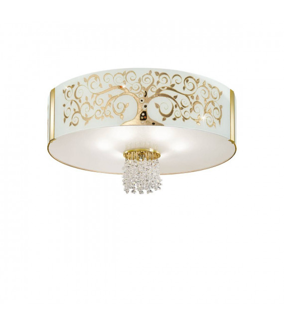 Plafonnier design EMOZIONE Or 24 Carats 6 ampoules