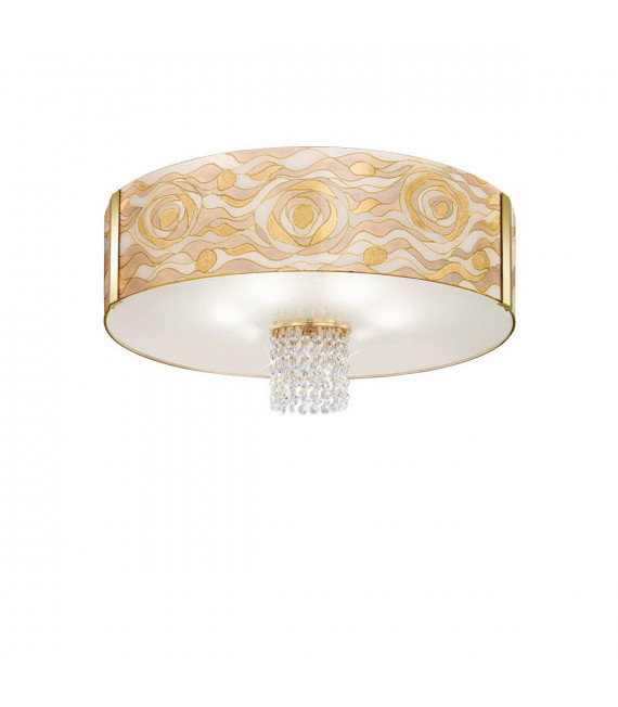 Plafoniera design EMOZIONE 24 carati oro 6 lampadine