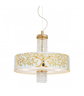 Lampada a sospensione design EMOZIONE 24 carati in oro 6 lampadine