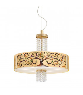 Design Pendelleuchte EMOZIONE 24 Karat Gold 6 Glühbirnen