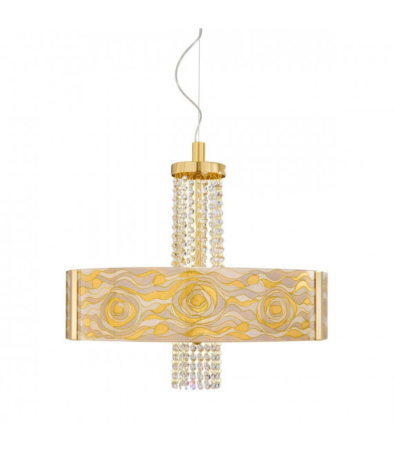 Design Pendelleuchte EMOZIONE 24 Karat Gold 6 Glühbirnen