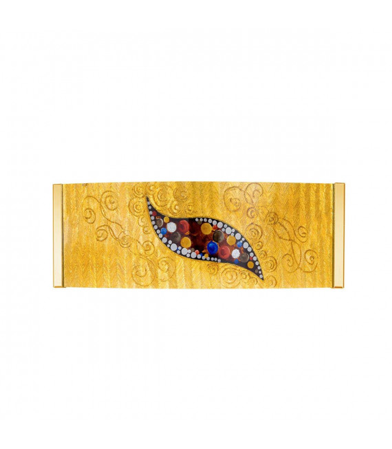 Applique murale design EMOZIONE Or 24 Carats 2 ampoules