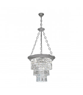 Chandelier classique MILORD CRYSTAL chrome 4 ampoules
